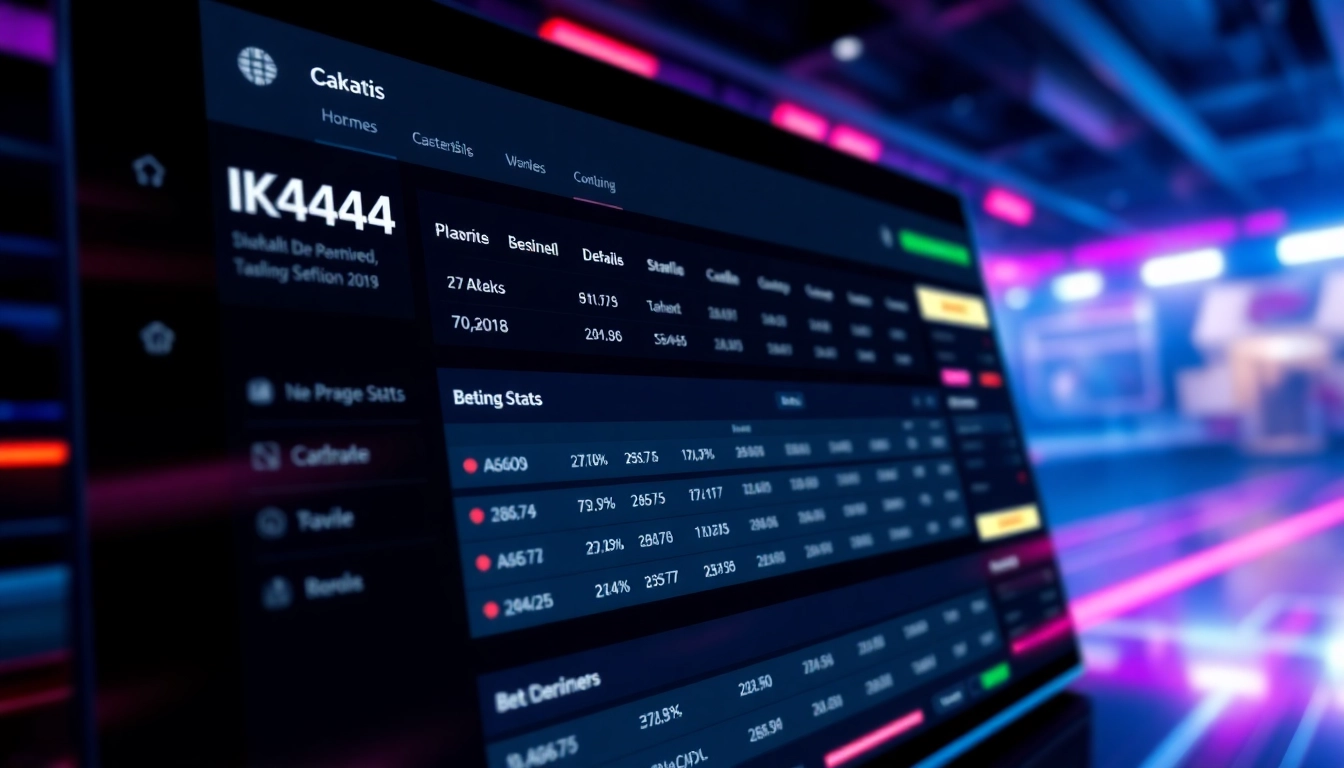 Online platform highlighting ck4444 bet options with live betting screens and vibrant visuals for engaging users.