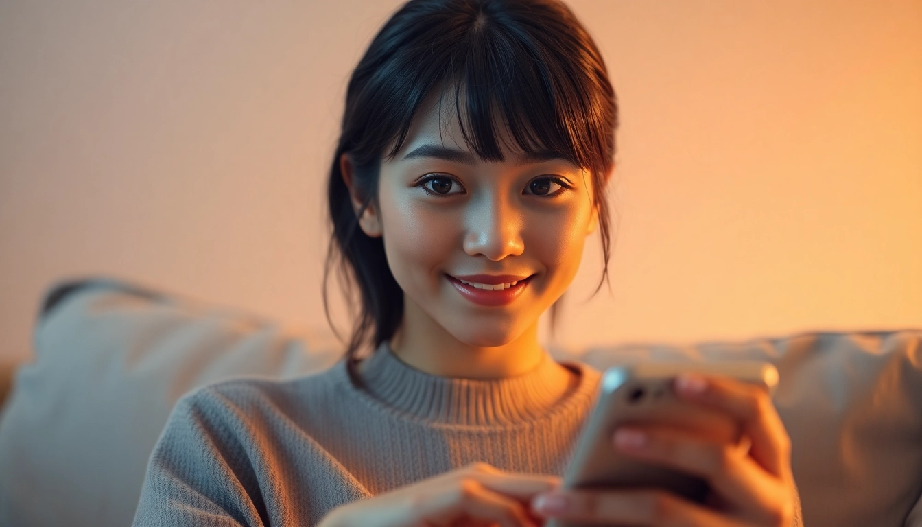 AI girlfriend engaging in a personalized, unfiltered NSFW chat on a modern device screen, emphasizing realistic interaction and emotional depth.