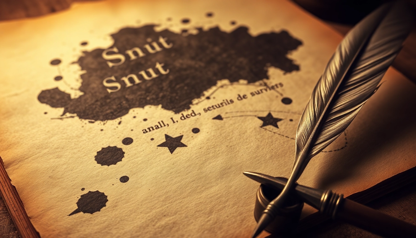 Close-up of an old manuscript with ink stains and antique writing tools, evoking historical censorship and taboo themes.
