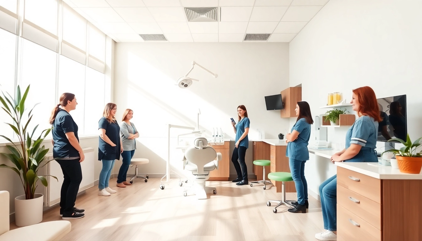 Warmly lit Ventura Bright Dental office with smiling team welcoming patients in Ventura CA